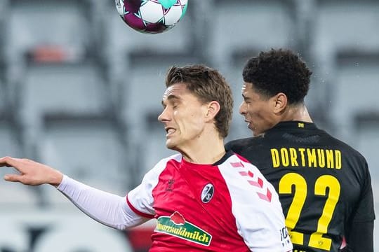 Nils Petersen (l) bleibt dem SC Freiburg treu.