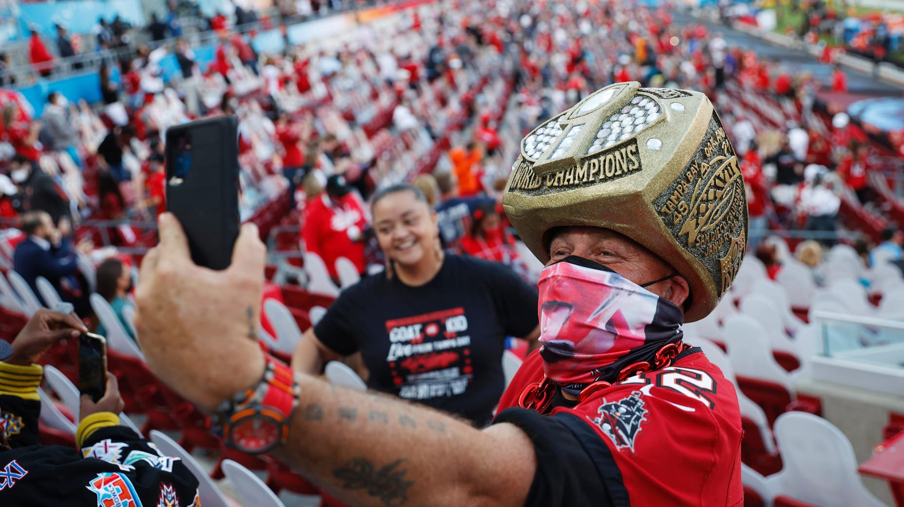 Social Distancing: Fans im Raymond James Stadium.