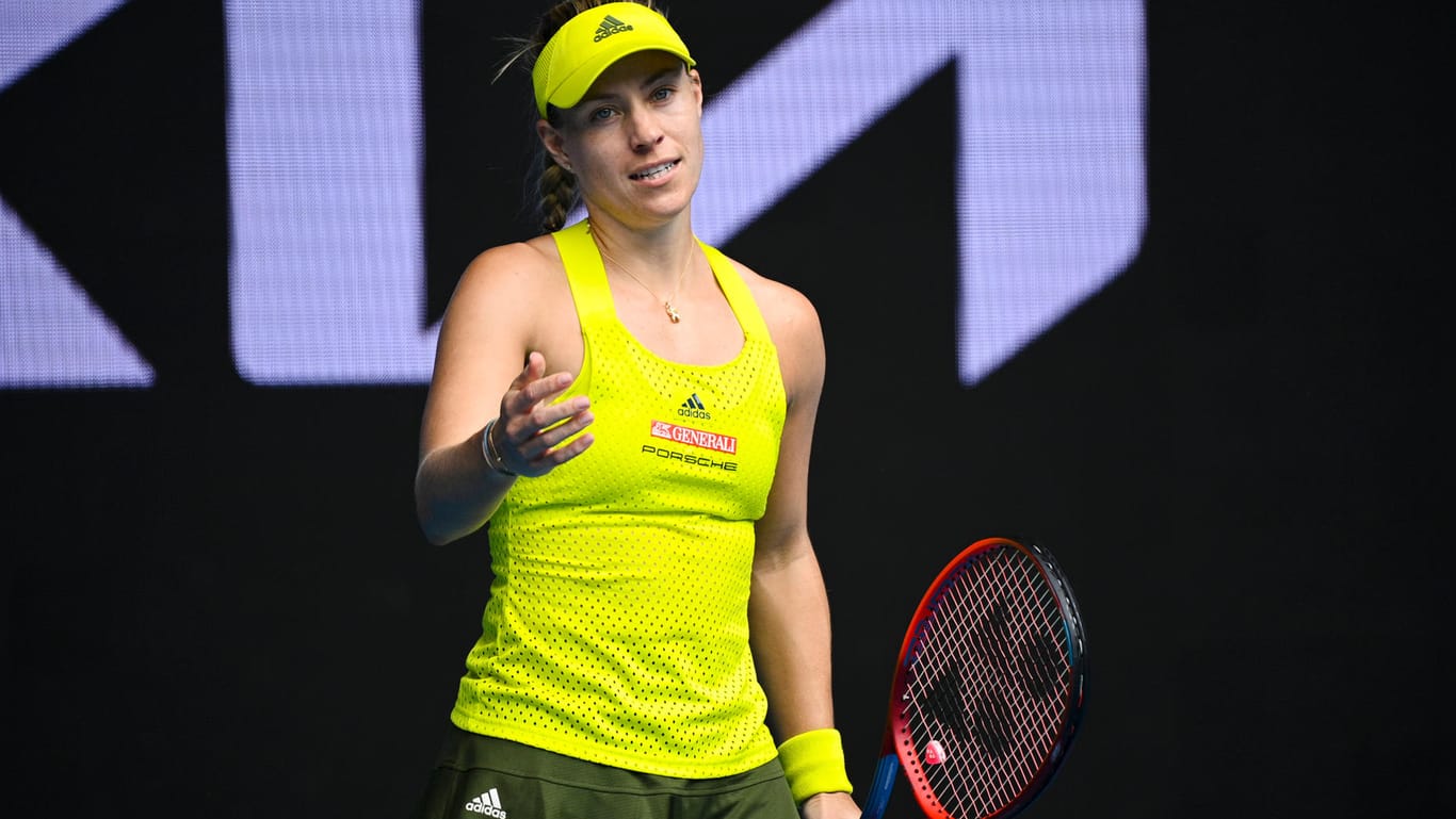 Verzweifelt: Angelique Kerber bei ihrem Erstrunden-Aus bei den Australian Open.