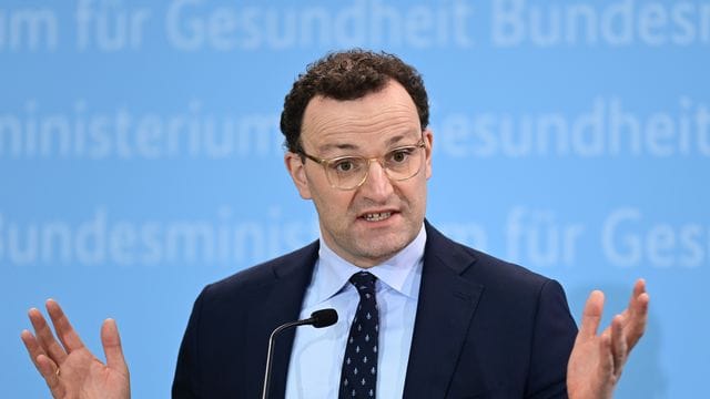 Bundesgesundheitsminiser Jens Spahn während einer Pressekonferenz zur aktuellen Corona-Lage.