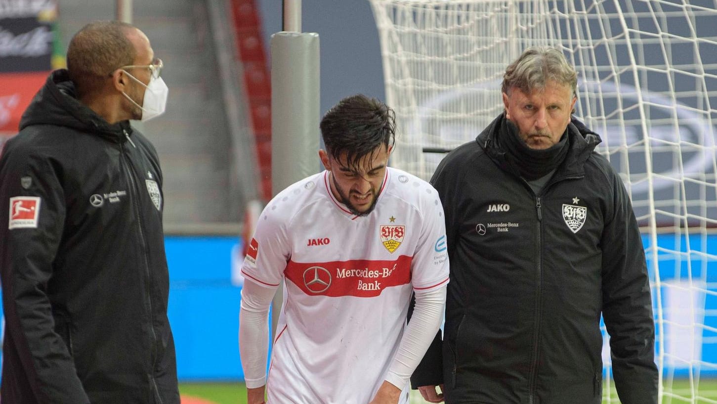 Nicolas Gonzales: Gegen Leverkusen verletzte sich der Argentinier am Oberschenkel. Nicolas Gonzales: Gegen Leverkusen verletzte sich der Argentinier am Oberschenkel.