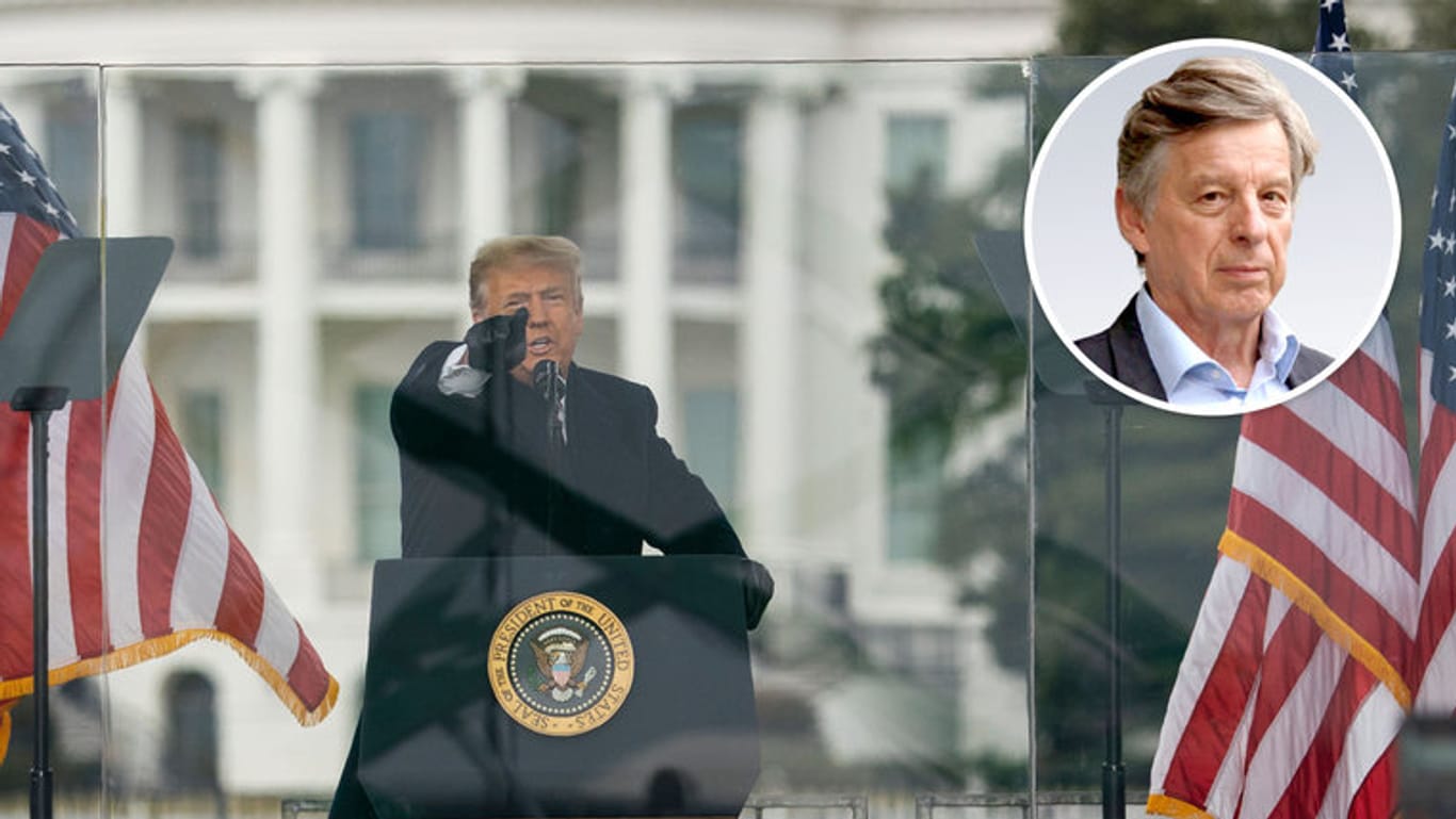 Kurz vor dem Sturm auf das US-Kapitol in Washington sprach Donald Trump zu seinen Anhängern.