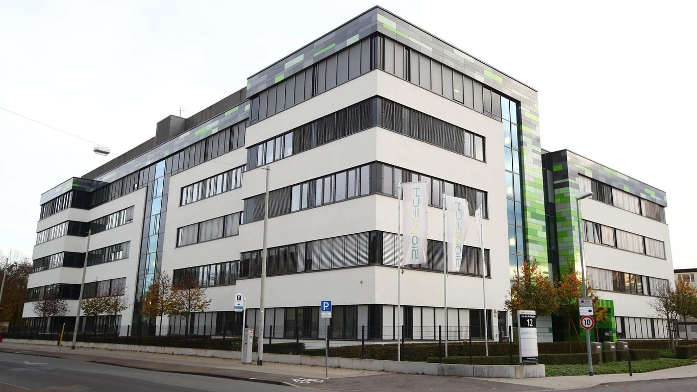 Firmengebäude des Mainzer Biotechnologieunternehmens Biontech: Das Unternehmen soll in Mainz weitere Büroräume und Labors errichten können