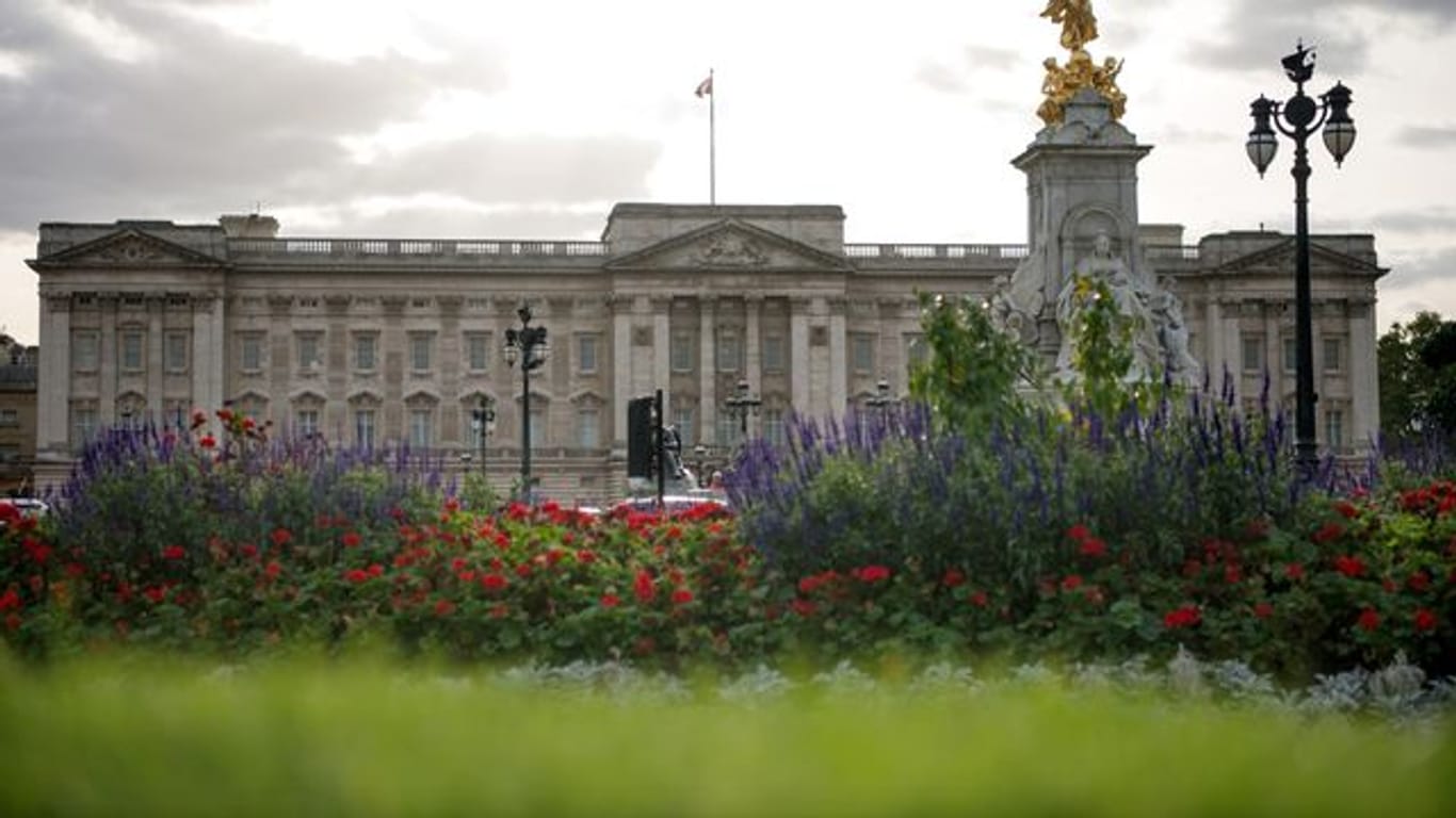 Blick auf den Buckingham Palast, der derzeit renoviert wird.