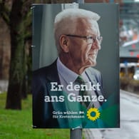 Wahlplakat mit Winfried Kretschmann: Der Wahlkampf findet dieses Jahr vor allem digital statt.