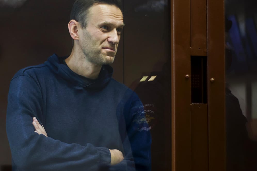 Der russische Oppositionsführer Alexej Nawalny im Bezirksgericht Babuskinsky: "Paket von persönlichen Sanktionen".