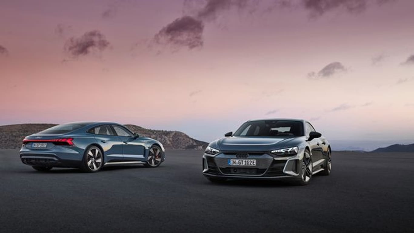 Fließende Formen: Audi bringt als weiteres E-Auto neben den Geländewagen nun auch die Limousine GT in der E-Tron-Familie an den Start.