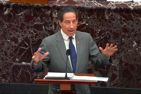 Jamie Raskin, oberster Anklagevertreter der Demokraten im Repräsentantenhaus: "Donald Trump hat ein schweres Verbrechen gegen unsere Verfassung und unser Volk begangen.
