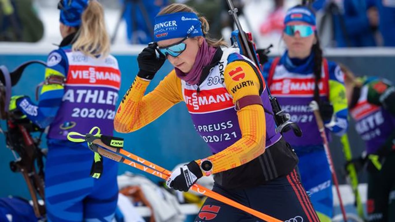 Franziska Preuß tritt bei der Biathlon-WM in der Mixedstaffel an.