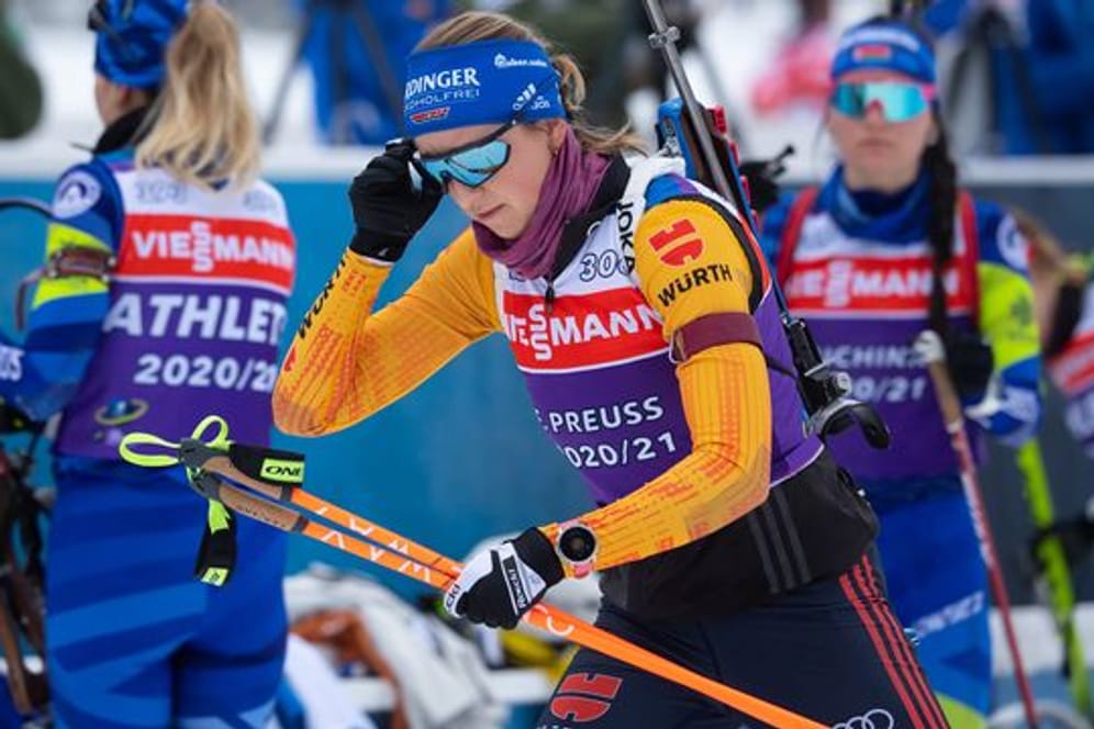 Franziska Preuß tritt bei der Biathlon-WM in der Mixedstaffel an.
