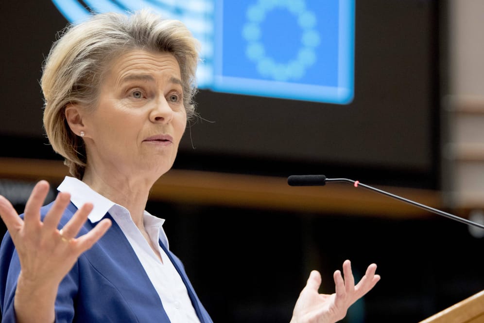 Ursula von der Leyen: Die EU-Kommissionspräsidentin räumte erneut Fehler ein, verteidigte die Impfstrategie der EU aber grundlegend.