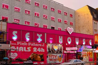 Leuchtreklame einer Table-Dance-Bar in Hamburg: Freier sollen sich zukünftig die Anmeldung der Prostituierten zeigen lassen (Symbolbild).