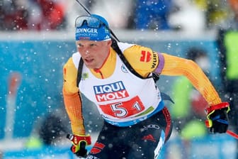 Die deutsche Biathlon-Mixed-Staffel um Erik Lesser kam nur auf Rang sieben.
