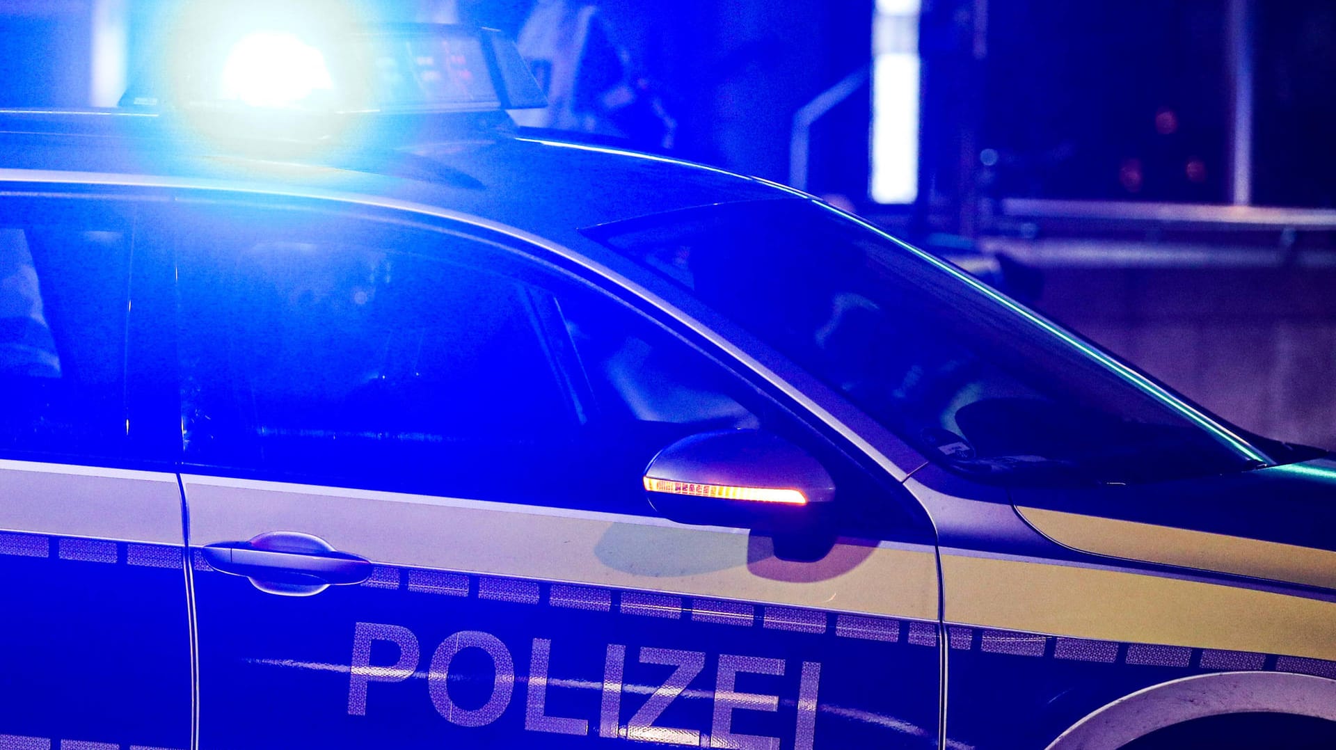Ein Polizeiwagen mit Blaulicht (Symbolbild): Autoeinbrecher konnten per GPS-Ortung in einem Bus gefunden werden.