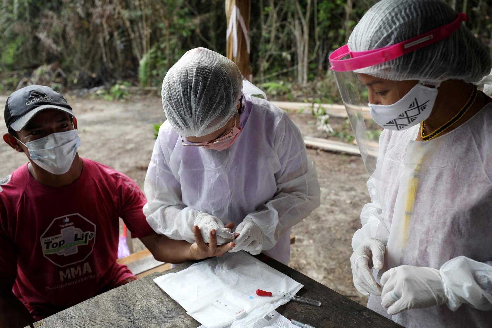 Eine Corona-Teststation in Manaus in Brasilien (Symboldbild): Im Amazonasgebiet wurde eine neue Coronavirus-Variante entdeckt.