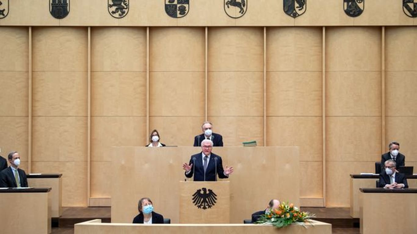 Bundespräsident Frank-Walter Steinmeier hält anlässlich der 1000.