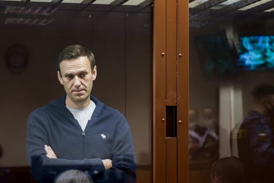 Alexej Nawalny steht wegen der angeblichen Beleidigung eines Weltkriegsveteranen vor Gericht.