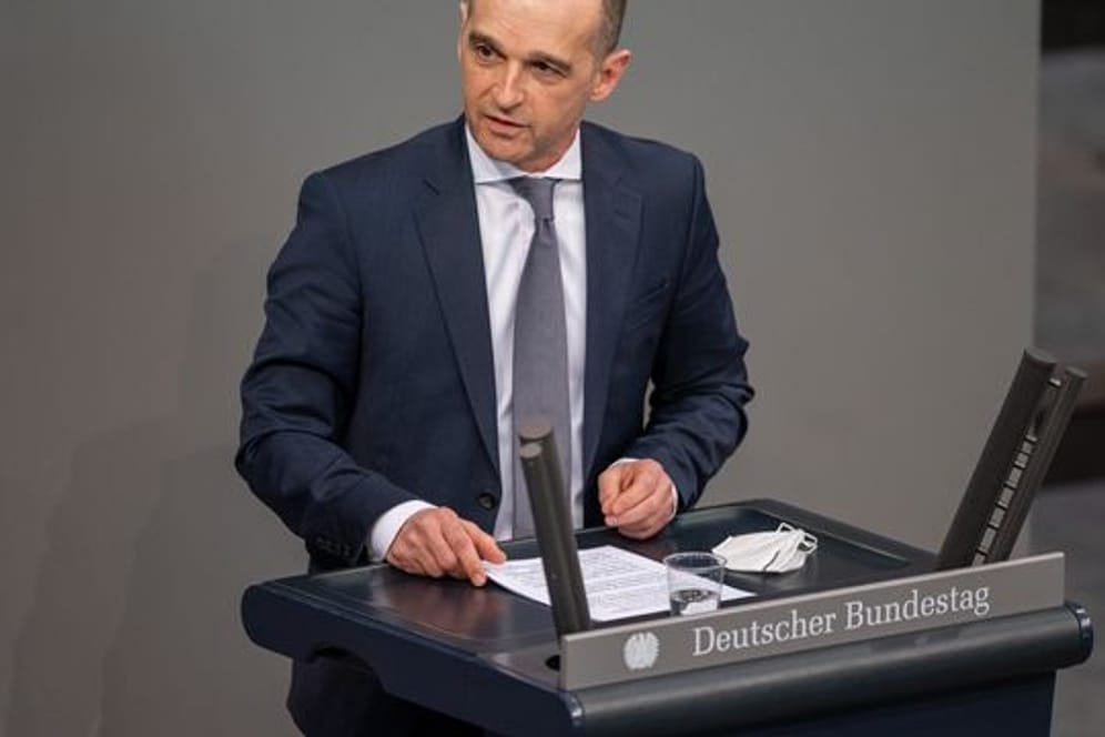 Heiko Maas (SPD), Bundesaußenminister, spricht bei einer Plenarsitzung im Deutschen Bundestag.