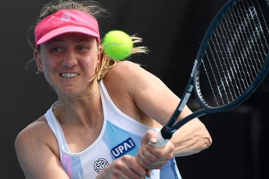 Mona Barthel in Aktion.
