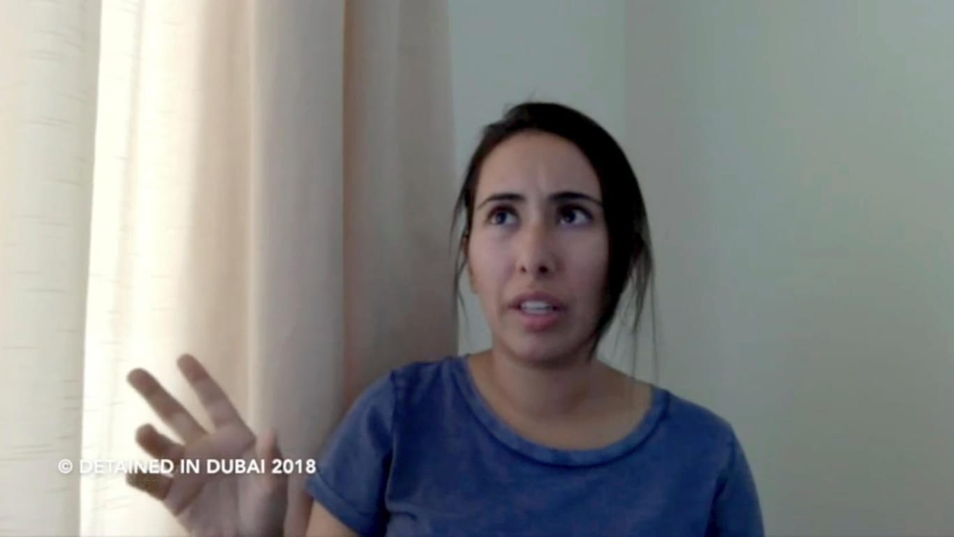 Latifa: Die Prinzessin von Dubai in ihrem Video von 2018, kurz vor ihrem Fluchtversuch. (Archivbild)