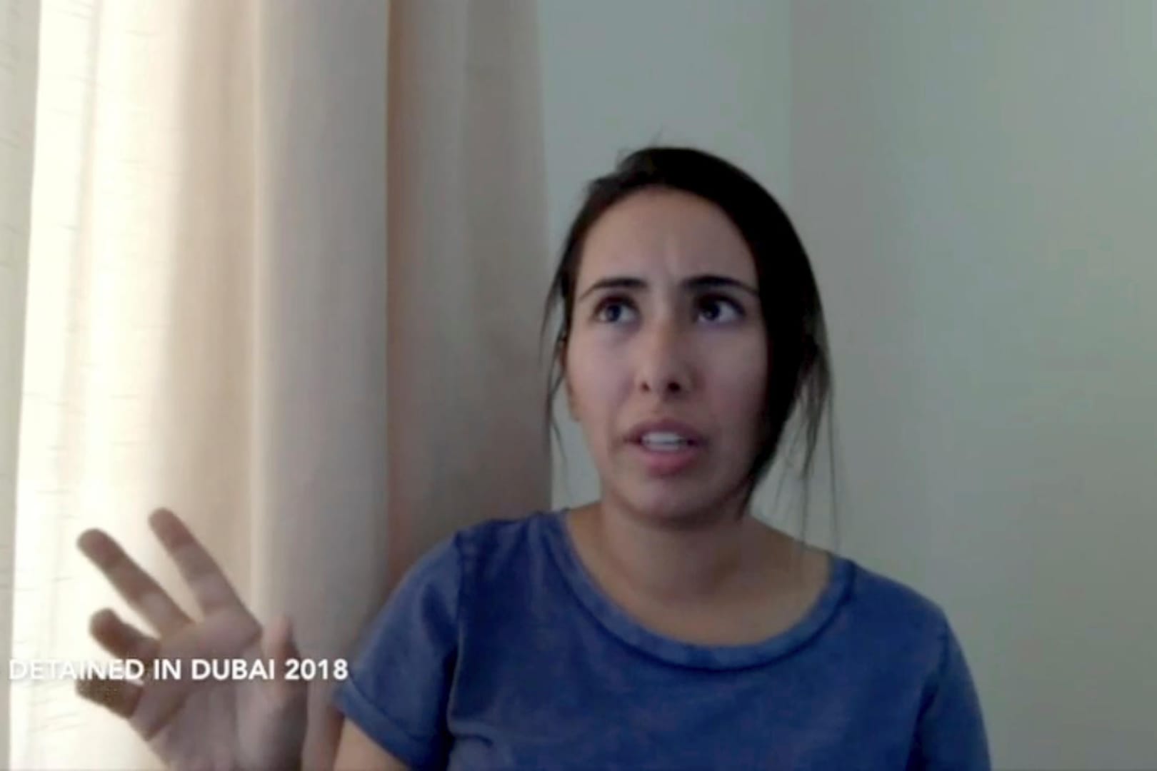 Latifa: Die Prinzessin von Dubai in ihrem Video von 2018, kurz vor ihrem Fluchtversuch. (Archivbild)