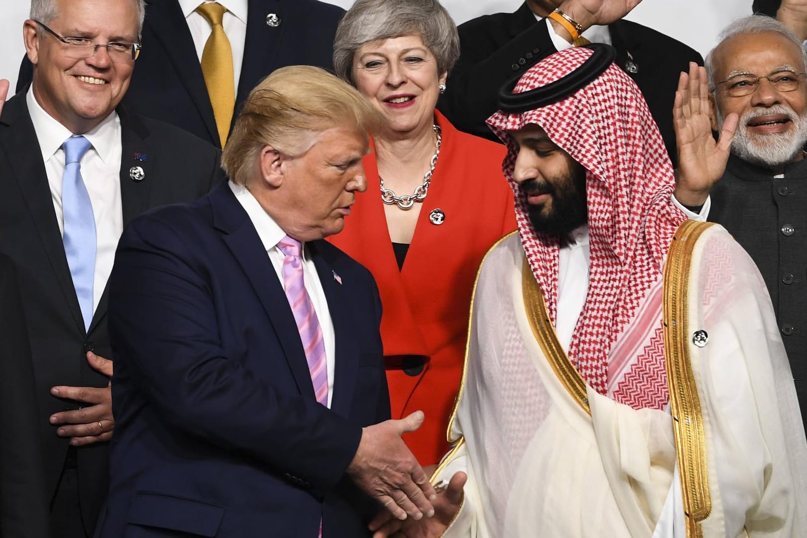 Donald Trump und der saudische Kronprinz Mohammad bin Salman bei einem G20-Treffen 2019: Künftig will die US-Regierung sich wieder stärker mit dem König selbst austauschen.