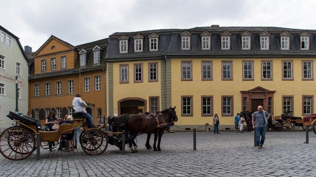 Das Wohnhaus von Johann Wolfgang von Goethe am Frauenplan in Weimar.