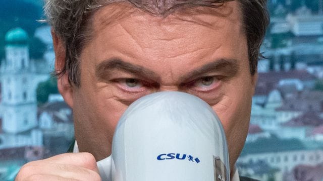 Bayerns Ministerpräsident Markus Söder (CSU) beim Politischen Aschermittwoch der Partei.