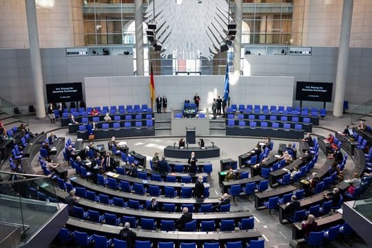 Der Plenarsaal des Deutschen Bundestages.