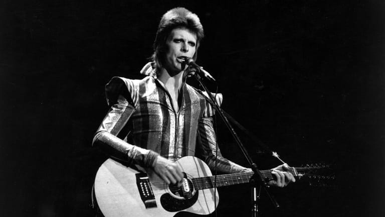 David Bowie: Hier bei einem Konzert in London, 1973.