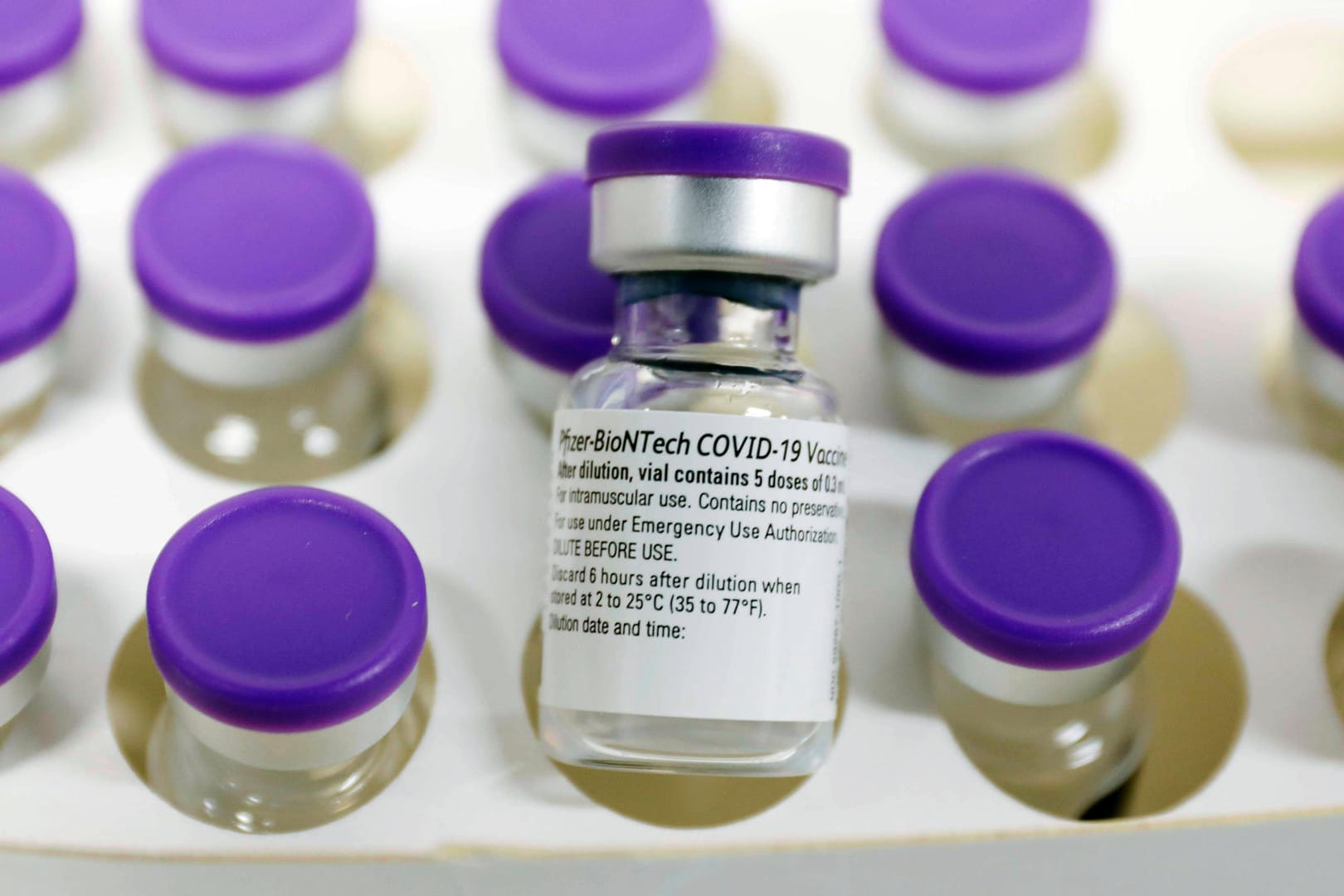 Impfampulle von Biontech/Pfizer: Im Juni 2020 sollen die Unternehmen den Impfstoff 20-mal so teuer wie Mitbewerber angeboten haben.