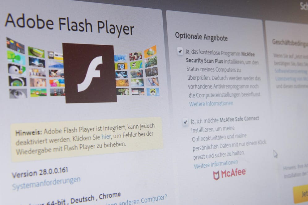 Der Flash Player: Microsoft hat damit begonnen, die Adobe-Software per automatischem Update von Windows-Rechnern zu entfernen.