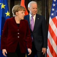 Angela Merkel und Joe Biden bei der Münchner Sicherheitskonferenz 2015: Das G7-Treffen 2021 findet digital statt.