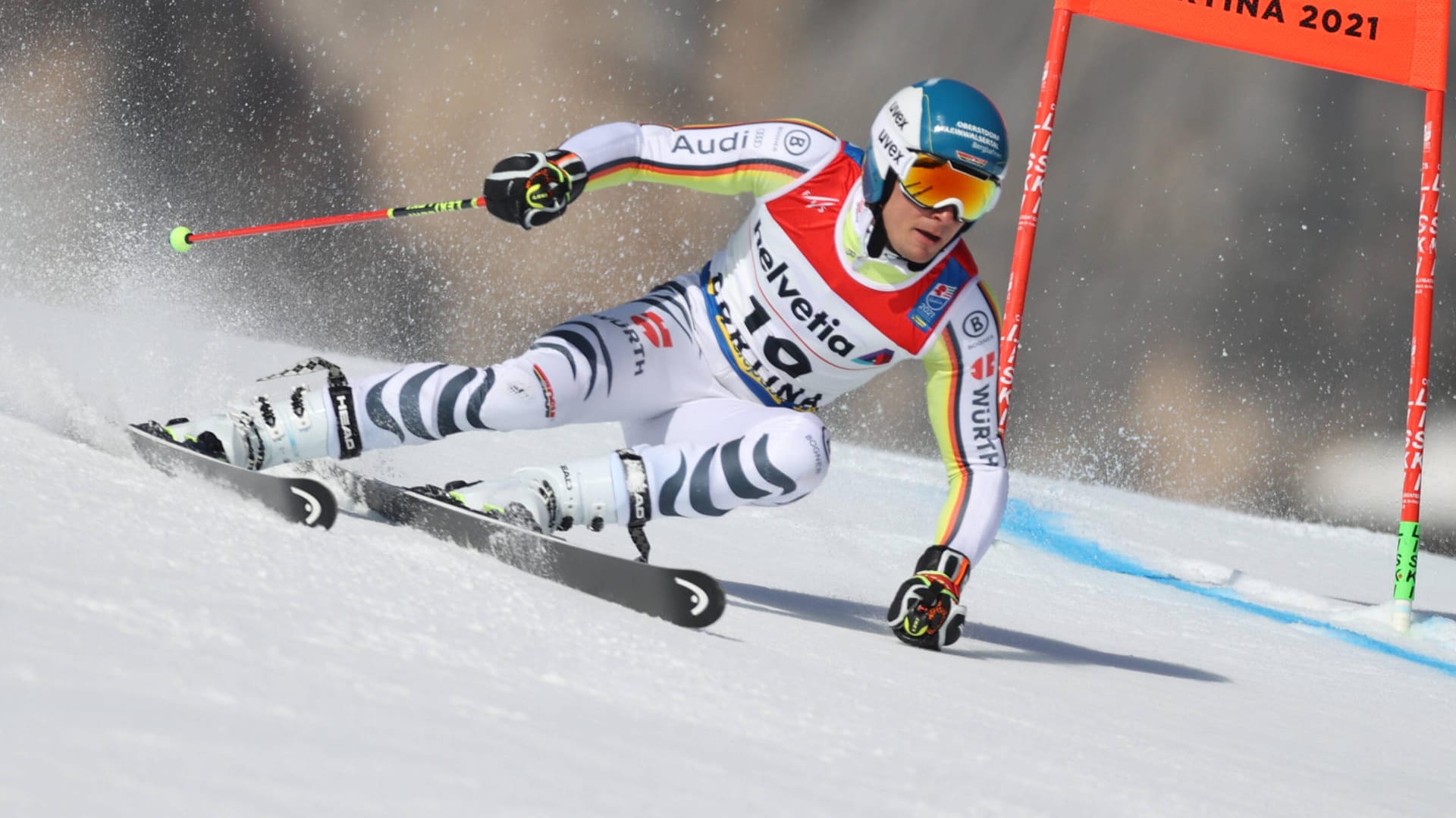 Alexander Schmid: Der DSV-Profi legte einen starken ersten Durchgang beim Riesenslalom in Cortina hin.