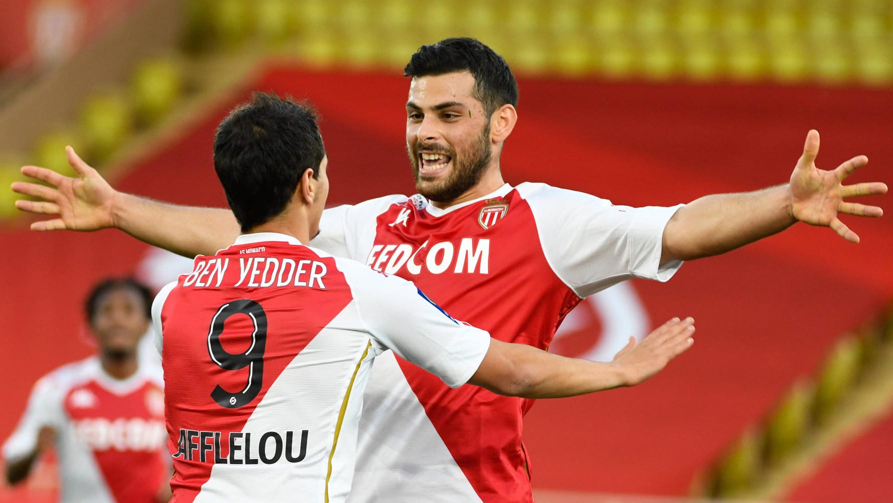 Eines der torreichsten Duos Europas: Kevin Volland (re.) jubelt mit Sturmpartner Wissam Ben Yedder (li.).