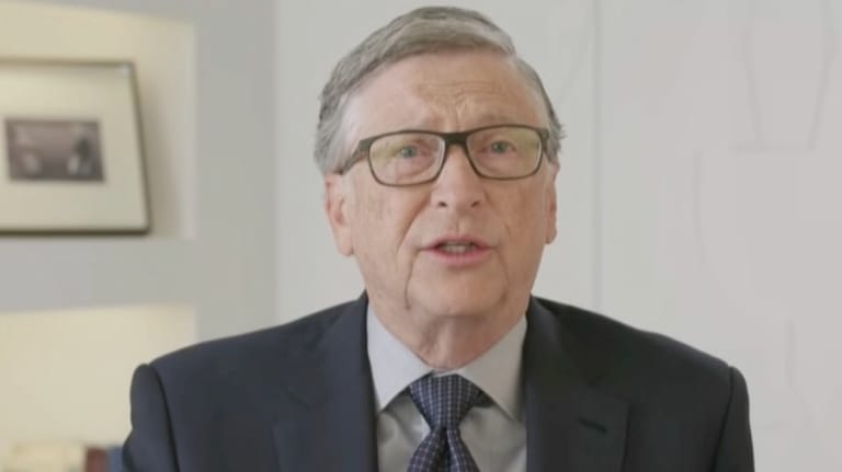 Bill Gates spricht bei der Münchner Sicherheitskonferenz über die Corona-Pandemie.