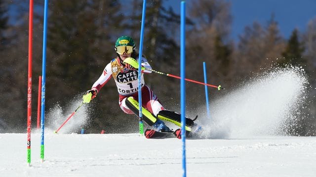 Holte ihren zweiten WM-Titel in Cortina d'Ampezzo: Katharina Liensberger aus Österreich. Holte ihren zweiten WM-Titel in Cortina d'Ampezzo: Katharina Liensberger aus Österreich.
