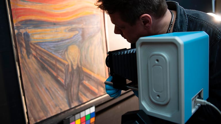 Munchs "Schrei" auf den Grund gegangen: Im norwegischen Nationalmuseum wurde mittels Infrarotkamera das Geheimnis des berühmten Gemäldes gelüftet.