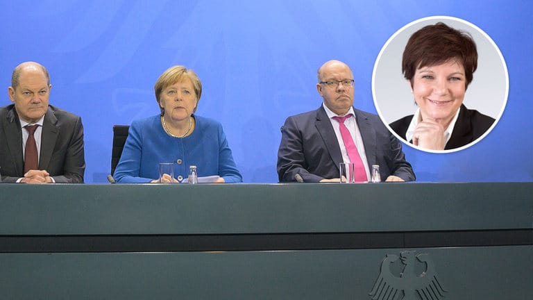 Olaf Scholz (SPD), Angela Merkel und Peter Altmaier (beide CDU) (Symbolbild): Der Staat gibt im Augenblick nicht die beste Figur ab, findet t-online-Kolumnistin Ursula Weidenfeld.