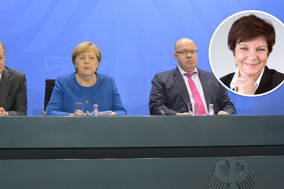 Olaf Scholz (SPD), Angela Merkel und Peter Altmaier (beide CDU) (Symbolbild): Der Staat gibt im Augenblick nicht die beste Figur ab, findet t-online-Kolumnistin Ursula Weidenfeld.