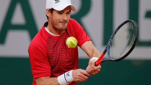 Andy Murray in Aktion. Andy Murray in Aktion.