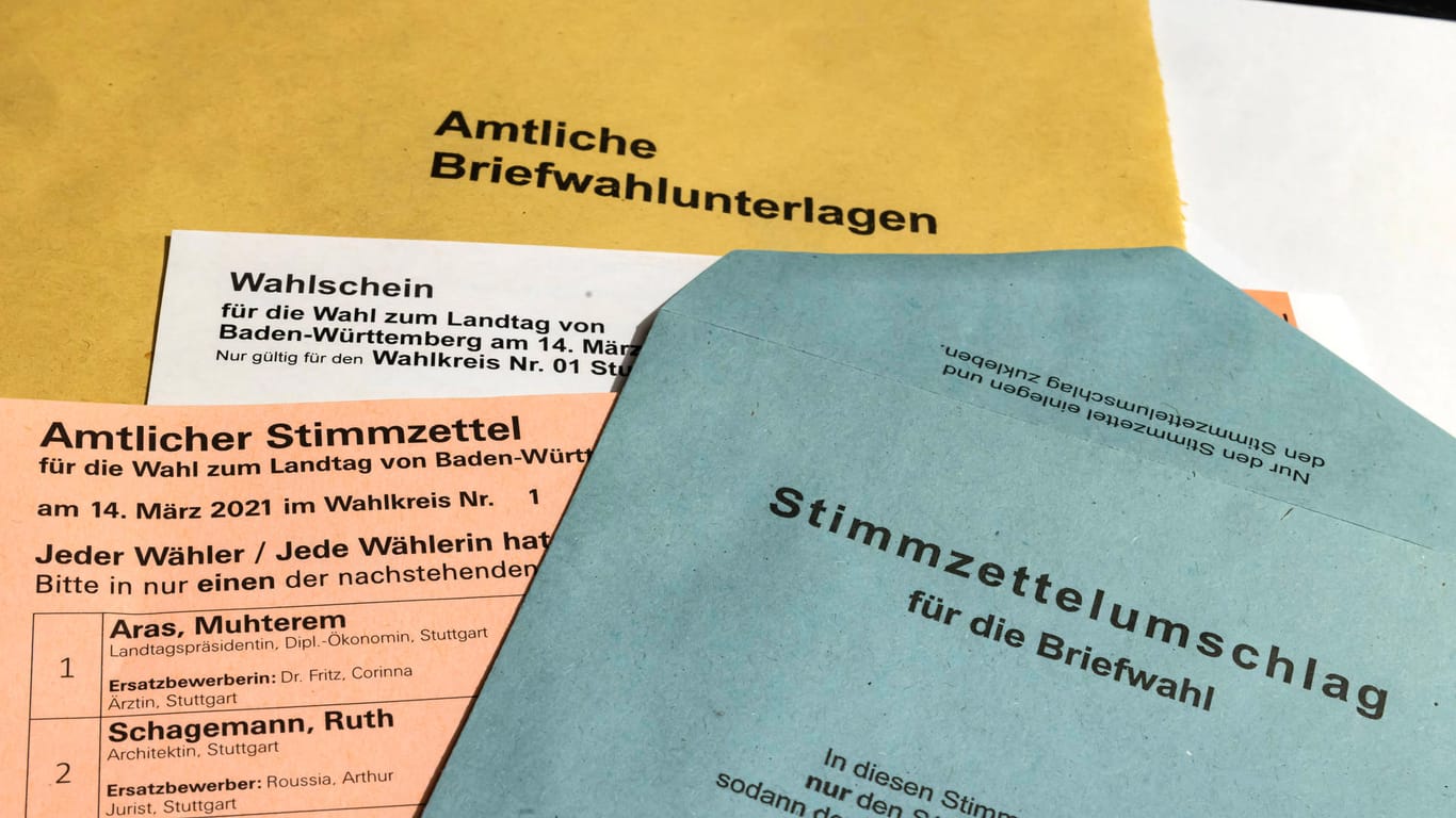 Briefwahlunterlagen für die baden-württembergische Landtagswahl am 14. März: Hunderte Wähler erhielten die Unterlagen gleich zweimal.