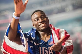 Lief die 60 Meter Hürden in 7,29 Sekunden: Grant Holloway aus den USA.