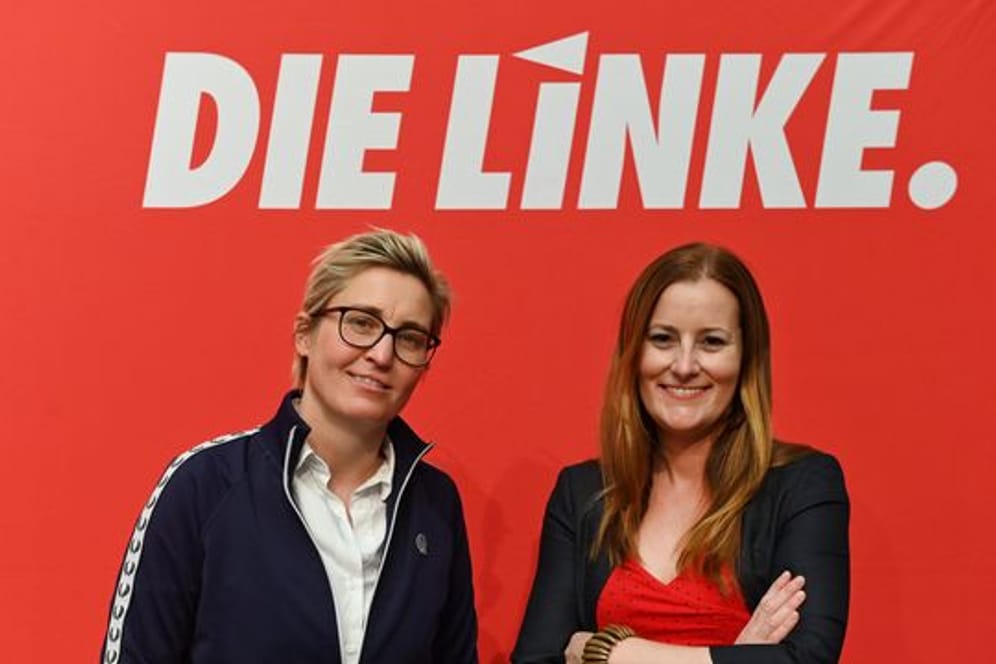 Susanne Hennig-Wellsow (l), Landesvorsitzende von Die Linke Thüringen, und Janine Wissler, stellvertretende Parteivorsitzende der Linken auf Bundesebene, wollen an die Spitze der Partei.