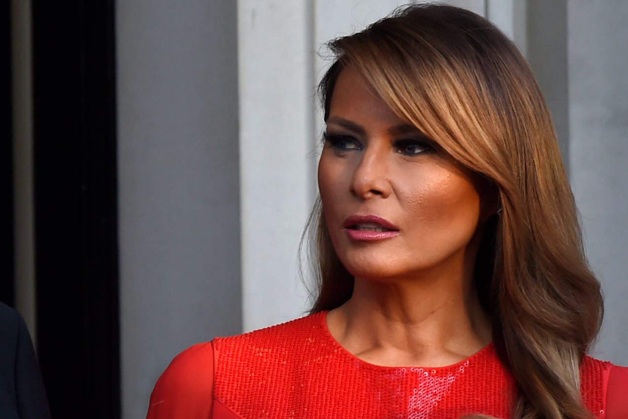 Melania Trump: Am Valentinstag wurde sie in ihrem Luxusresort Mar-a-Lago fotografiert.