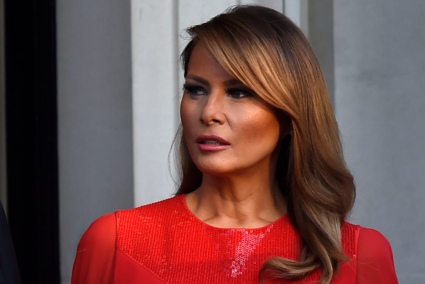Melania Trump: Am Valentinstag wurde sie in ihrem Luxusresort Mar-a-Lago fotografiert.