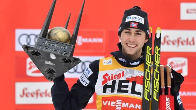 Topfavorit und Titelverteidiger: Der norwegische Kombinierer Jarl Magnus Riiber.