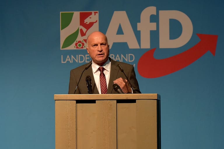 Rüdiger Lucassen auf dem Landesparteitag der AfD in NRW 2019: Heute gilt Lucassen als Meuthens Wunschkandidat für das Amt des Spitzenkandidaten.