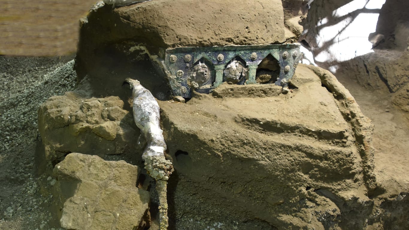 Triumphwagen mit erotischen Abbildungen aus der Antike: Dieser einzigartige Fund wurde in Pompeji gemacht.