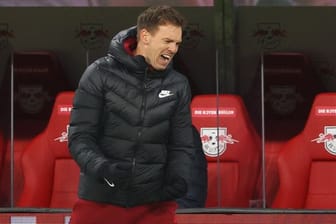 Leipzigs Trainer Julian Nagelsmann an der Seitenlinie